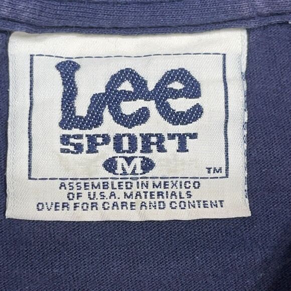 VTG Atlanta Braves Shirt Youth Medium Lee Sports MLB Blue Big Print 1997‎ - Picture 4 of 9